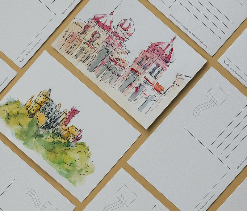 Etchr Lab Watercolor Postcards 5cards 220g Hot Press