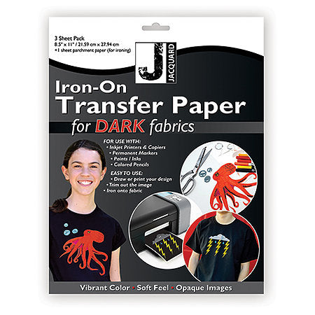 Jacquard Transfer Paper for Dark Fabrics 8.5x11 3 pack – Nevada Fine Arts