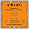 Arches Watercolor Paper Block Natural White Hot Press 140lb 7”x10” 20sh