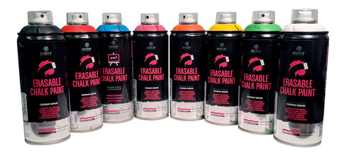 Erasable chalk spray paint