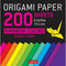 Origami Paper Double Sided, Rainbow Colored 20sht.