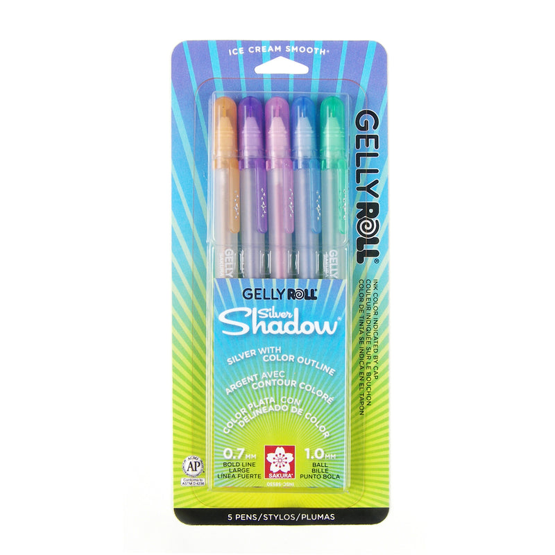 Sakura Gelly Roll Silver Shadow Pen Set Assorted 5pk
