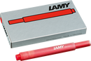 Lamy Ink Cartridge T10 Red Box 5pk 2ml