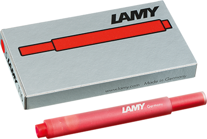 Lamy Ink Cartridge T10 Red Box 5pk 2ml