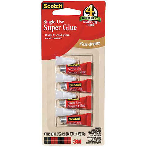 3M Scotch Single-Use Super Glue Pack 4pk – Nevada Fine Arts