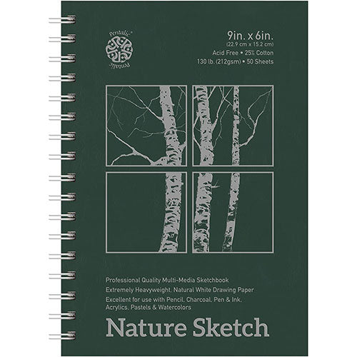Pentalic Multi-Media Nature Sketch Book 6"x9" 50sh 130lbs