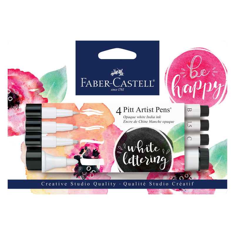 Faber Castell Pitt Artist Pen® White Lettering 4 Pen Set