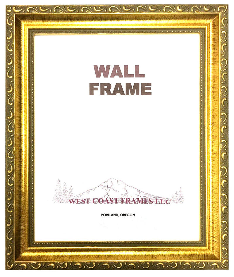 9115 - Solid Wood Gold Ornate Picture Frame : 11x14