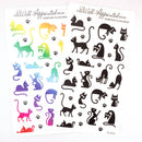 Everyday is Caturday Sticker Sheet (25-006): Rainbow