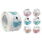 Wrapables 1.5" / 2" Thank You Stickers Roll: Pink & Gold 1.5 inch