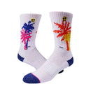 Re:Lax Sunset Palms Socks: White / One size