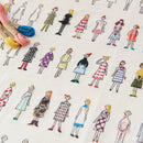 COSMO 100 Ladies Pattern Embroidery Fabric: White