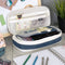 Wrapables Large Capacity Pencil Case Expandable Pencil Pouch: Navy