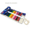 Wrapables Pencil Roll Organizer,  Wrap Pouch (72 slots): Blue Waves