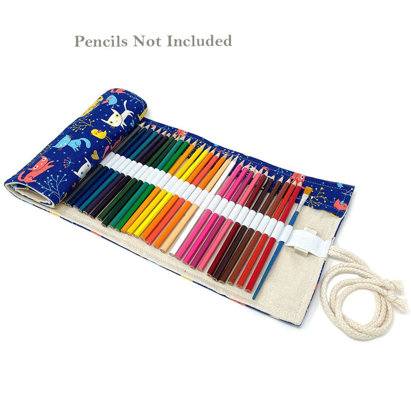 Wrapables Pencil Roll Organizer,  Wrap Pouch (72 slots): Green Scream