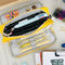 Wrapables Large Capacity Pencil Case, 3 Compartment Pouch: Macarons