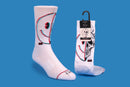 Smiley Skull Socks: White / One Size