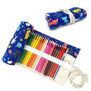 Wrapables Pencil Roll Organizer,  Wrap Pouch (72 slots): Skulls & Roses