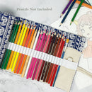 Wrapables Pencil Roll Organizer,  Wrap Pouch (72 slots): Green Scream