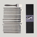 ARTIFY Paint Brush Set, 24 Piece Long Handle Oil Paint Brushes