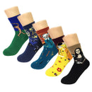 Wrapables Famous Painting Masterpiece Artwork Crew Socks (5 pairs): Collection 4