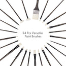 ARTIFY Paint Brush Set, 24 Piece Long Handle Oil Paint Brushes