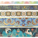 Wrapables Decorative Gold Foil Washi Tape and Sticker Set: Deer Song