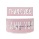 Wrapables 3" x 1" Small Business Thank You Stickers Roll: Blush (120 stickers)