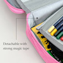 Wrapables Large Capacity 72 Slot Pencil Case for Colored Pencils, Stationery Pouch: Blue
