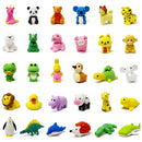 Wrapables 30pcs Mini Animal Eraser Pets, 3D Puzzle Erasers