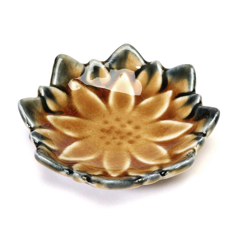 Dahlia Tiny Sauce Dish Brown