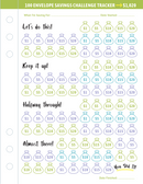 My 100 Envelope Savings Challenge Binder
