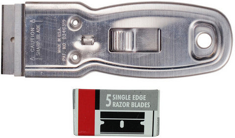 Excel Flat Metal Scraper w/ 5 Blades