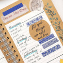 Wrapables Blue and White Chinoiserie Washi Tape Set, 12pcs