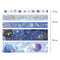 Wrapables Decorative Gold Foil Washi Tape and Sticker Set: Cranes Blue
