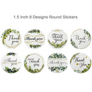 Wrapables 1.5" / 2" Thank You Stickers Roll: Pink & Gold 1.5 inch