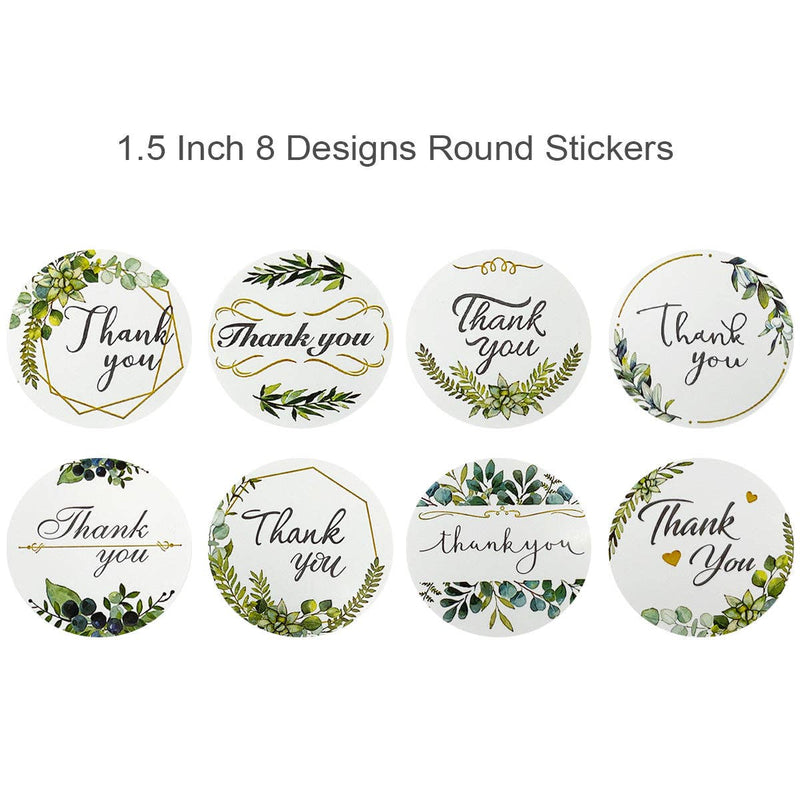 Wrapables 1.5" / 2" Thank You Stickers Roll: Pink & Gold 1.5 inch