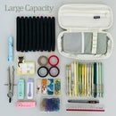 Wrapables Large Capacity Pencil Case Expandable Pencil Pouch: Pistachio Green