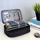 Wrapables Large Capacity 72 Slot Pencil Case for Colored Pencils, Stationery Pouch: Blue