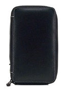 Leather Black Empty Pencil Case 24 Count