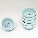 Urban Tokyo Koi Fish Kung Fu Tea Cups Set Sky Blue 2.5"