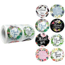 Wrapables 1.5" / 2" Thank You Stickers Roll: Gold Foil Sprig 1.5 inch