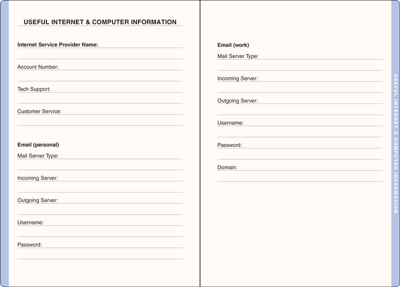 Wildflower Garden Large Internet Address & Password Logbook