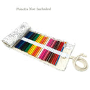 Wrapables Pencil Roll Organizer,  Wrap Pouch (72 slots): Skulls & Roses