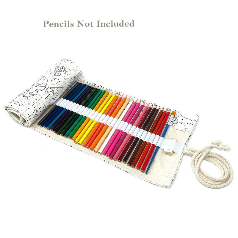 Wrapables Pencil Roll Organizer,  Wrap Pouch (72 slots): Skulls & Roses