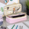 Wrapables Large Capacity Pencil Case Expandable Pencil Pouch: Navy