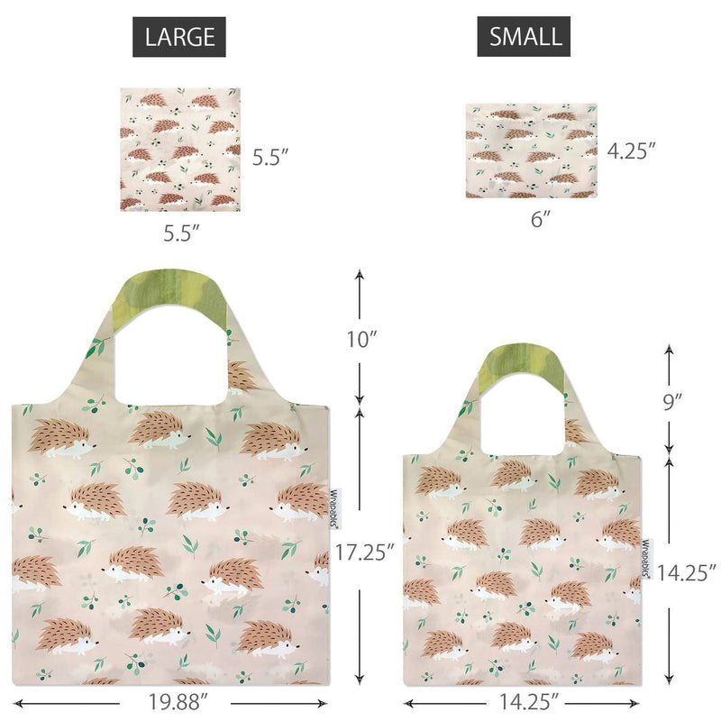 Wrapables Large & Small Allybag Reusable Grocery Bags, Set 2: (Set of 2), Koi Fish