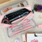 Wrapables Large Capacity Pencil Case, 3 Compartment Pouch: Macarons