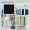 Wrapables Large Capacity Pencil Case Expandable Pencil Pouch: Navy