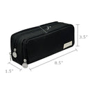 Wrapables Large Capacity Pencil Case, 3 Compartment Pouch: Macarons